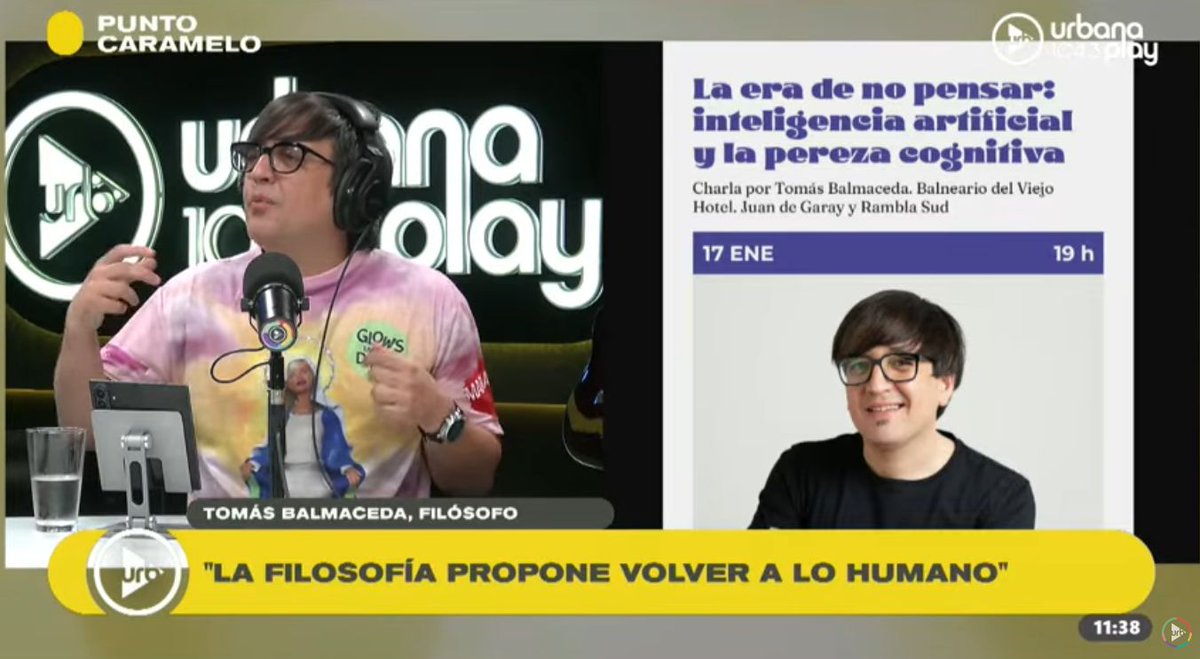 Tomás Balmaceda <a href="/capitanintriga/">Tomás Balmaceda</a> en Punto Caramelo por <a href="/UrbanaPlayFM/">Urbana Play 104.3 FM</a> adelanta las claves de la charla que ofrecerá el sábado en el Balneario del Viejo Hotel

✨En el marco de coincidir con <a href="/FundacionMedife/">Fundación Medifé</a>

▶️ youtu.be/2-jeqlm-5Dk?t=…