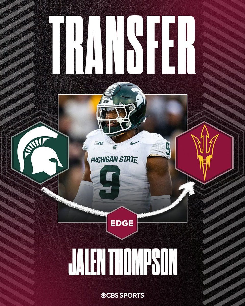 Arizona State has received a commitment from Michigan State EDGE transfer Jalen Thompson.

Sun Devils came on late and beat several other schools for a player with starting experience in the Big Ten.

247sports.com/article/arizon…