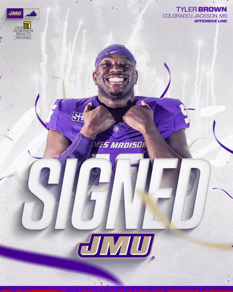 JMUFootball's tweet image. Welcome to the Valley, @t_brown56.

#GoDukes
