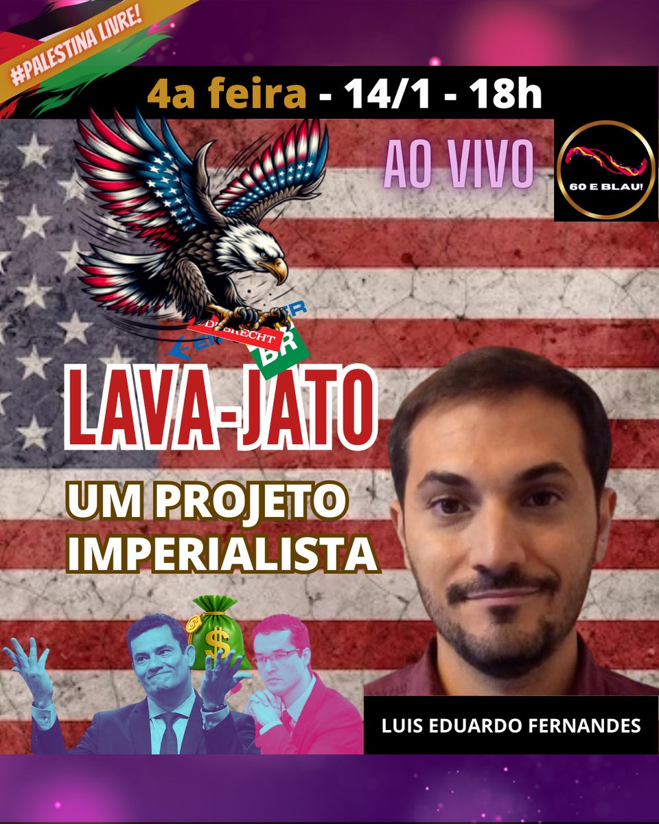 rportooficial's tweet photo. É quase uma coincidência que nesta quarta feira eu vá entrevistar o professor Luis Fernandes no canal 60&amp;Blau. Nosso tema: a articulação imperialista que usa o discurso anticorrupção para controlar Estados e Governos. Não é o fazem toda hora? Espero vc. https://t.co/GfwzNpTMLP