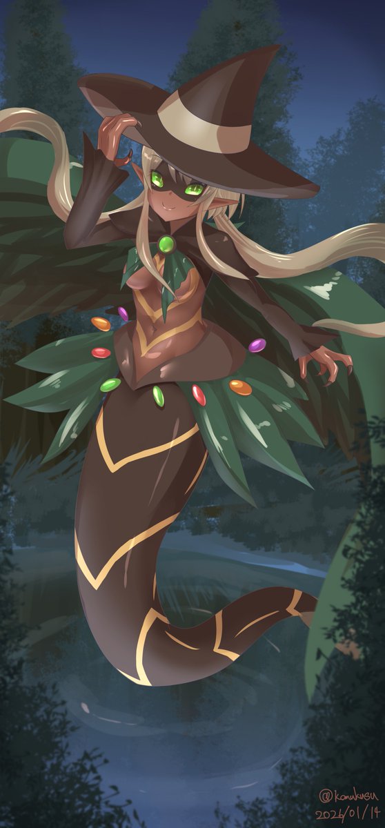 黒い魔女のチョコ人魚ちゃん