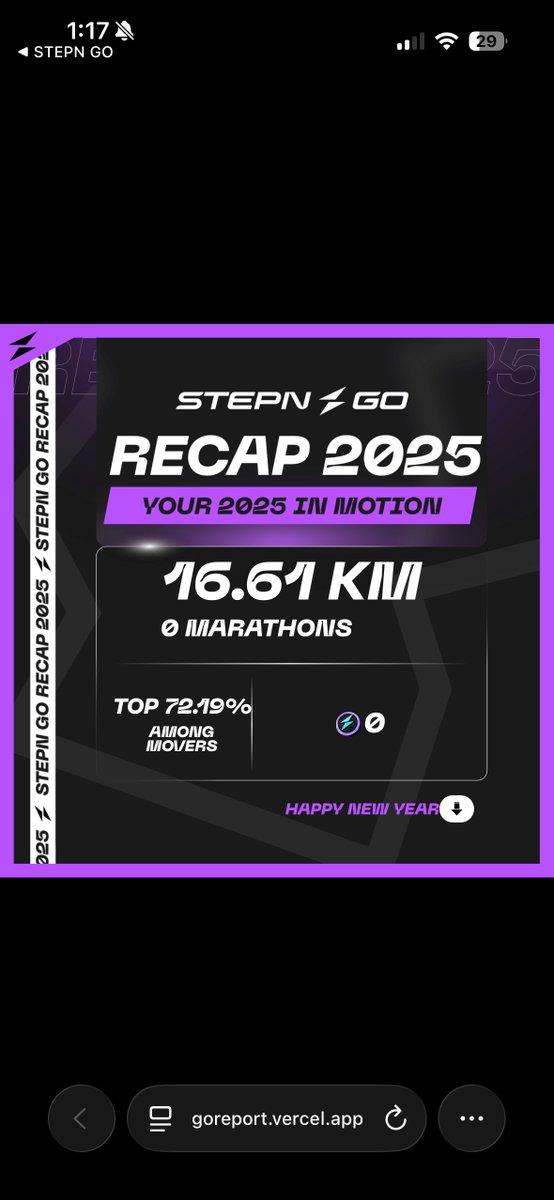 stepn72930's tweet photo. @STEPNJPA @cryptBBQ @shenfeng842 @OttySTEPNer1 @Ziricote521 @TANU_FSL @tottokoburn86 @kagi_bcg @yumakora_eth @qilin_move @MetaXN_FSL 2025年は全然歩けなかったので、今年は最低でも3桁kmは達成したい…！

#ReSTEPN https://t.co/ZQH2PyFJuc