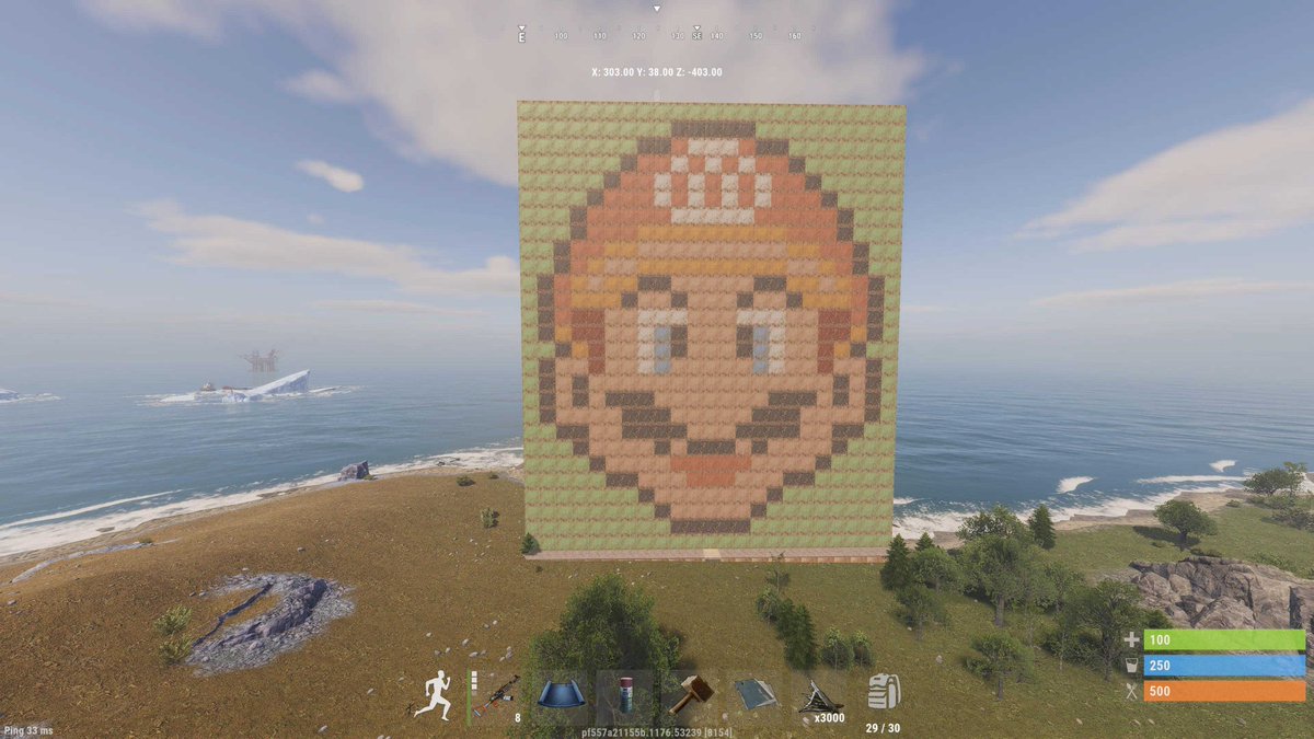 playrustconsole's tweet image. Check out these marvellous creations by our Discord Member 'Jtrott88', share your base designs and epic artwork in the comments! 👇