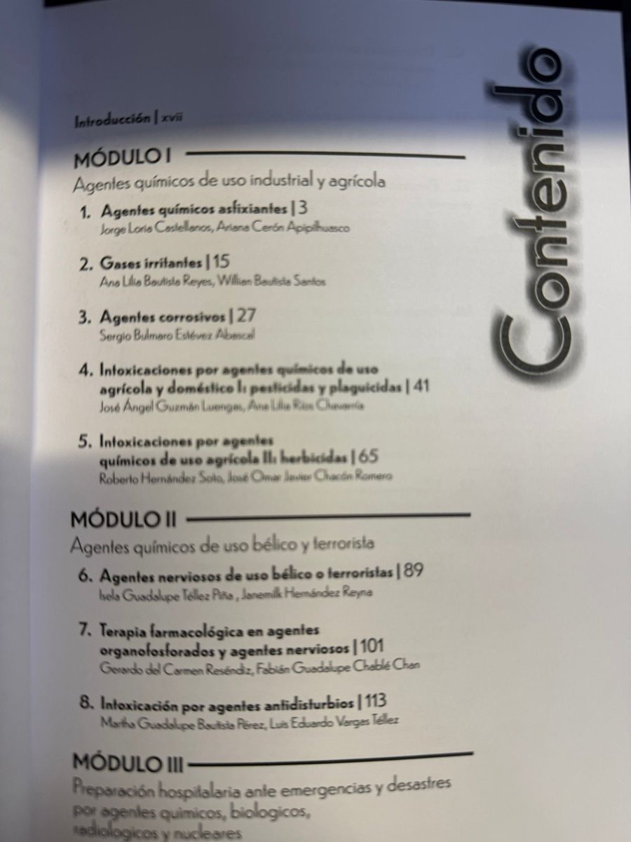 Metamedicsmx's tweet image. Me honra participar como colaboradora y coautora 🙏📖 en el Módulo I (Agentes químicos de uso industrial y agrícola) 🏭🌾, específicamente en el capítulo de “Agentes químicos asfixiantes”. Dra Cerón
MEDICINA DE EMERGENCIAS Y DESASTRES – Zarpra Ediciones
 share.google/vIxVm5eeqvEJSW…
