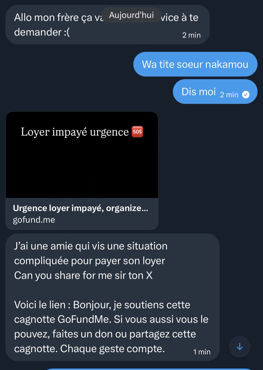 Elh_Momar's tweet image. Je partage cette sollicitation que j’ai reçu en Dm pour venir en aide à une compatriote qui vit une situation difficile.

Partagez si vous le pouvez 🙏🏽

gofund.me/577f6b891
