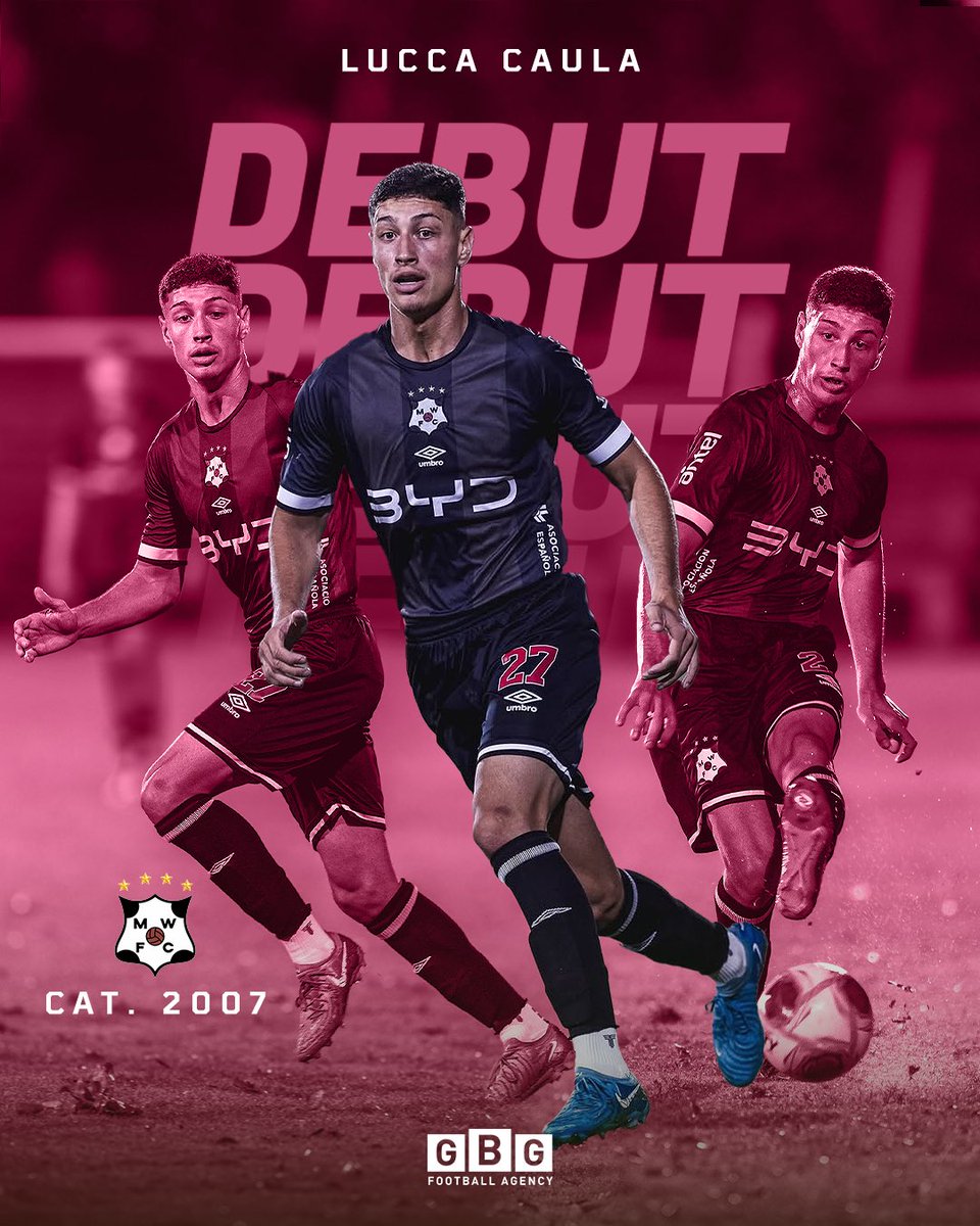 ⚽️ 𝐃𝐞𝐛𝐮𝐭 𝐞𝐧 𝐏𝐫𝐢𝐦𝐞𝐫𝐚 >>> Lucca Caula se estrenó en el primer equipo de su club; Wanderers.

𝐆𝐁𝐆 𝐅𝐨𝐨𝐭𝐛𝐚𝐥𝐥 𝐀𝐠𝐞𝐧𝐜𝐲 | #𝗚𝗕𝗚𝗣𝗹𝗮𝘆𝗲𝗿