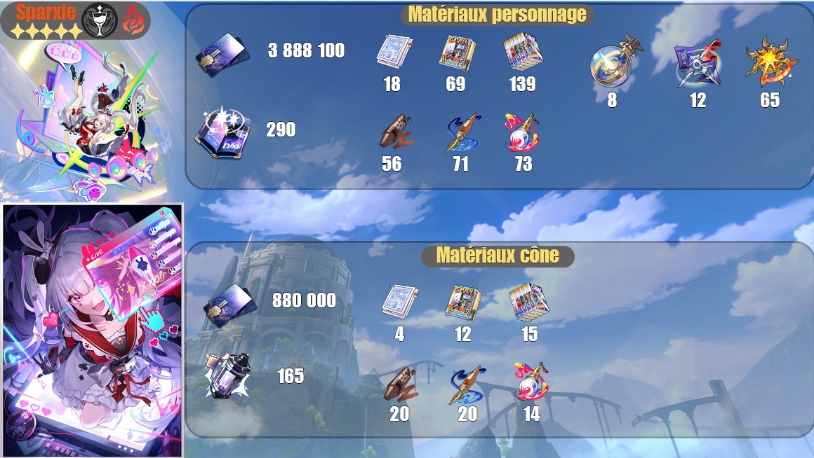 HSRLeakFR's tweet photo. #leak du kits et matériaux de #Sparxie  (V1) https://t.co/y0ViGv8dmX