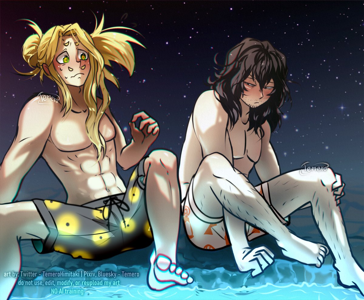 Erasermic wearing each others merch (🌶️0n🦋)