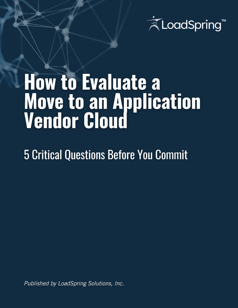 LoadSpring's tweet photo. Before diving into a vendor cloud, ask: What will you lose? Our guide, “How to Evaluate a Move to a Vendor Cloud,” reveals 5 key questions to uncover hidden risks and trade-offs before you commit.
👉 Download now: https://t.co/oc5tLq7drl
 #LoadSpring #cloudstrategy https://t.co/s4kWQHkt9s
