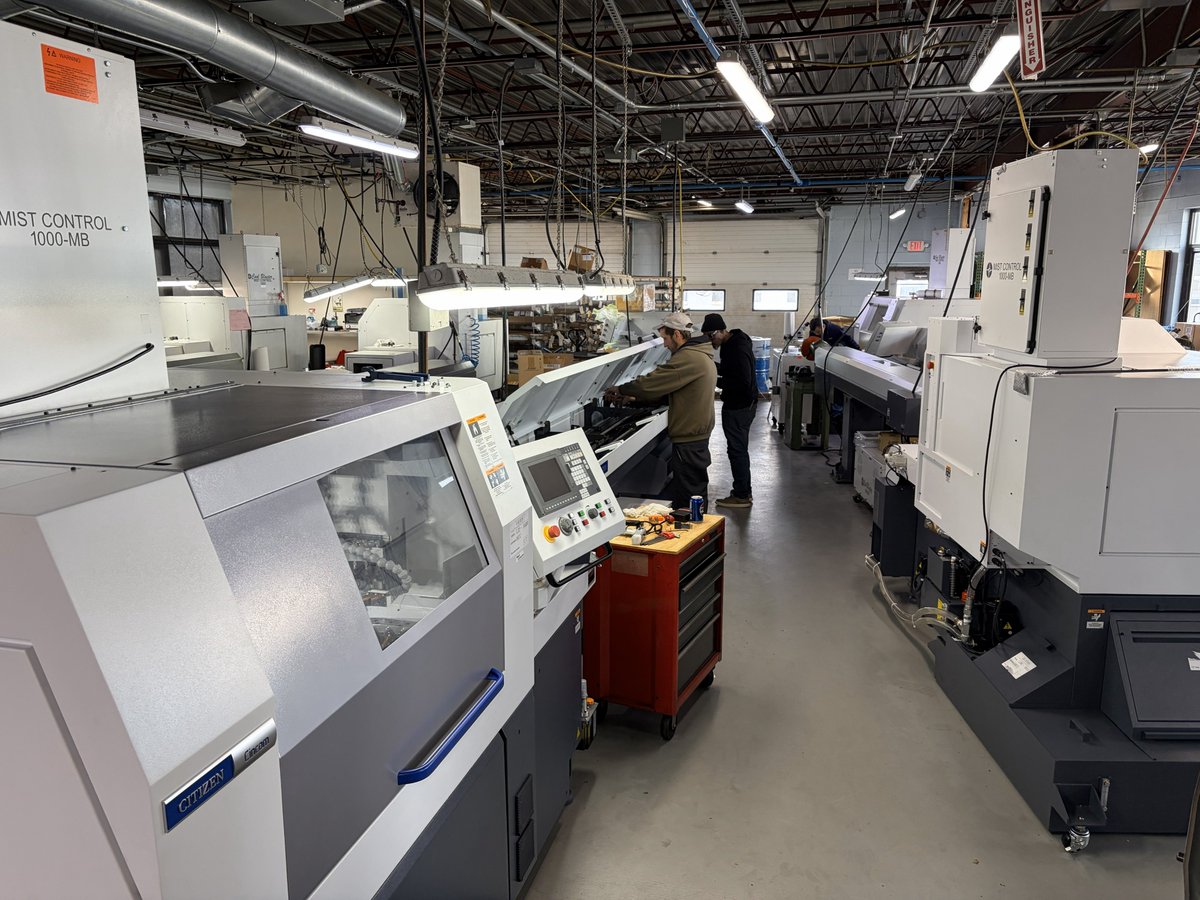 HighTechTurning's tweet image. 💥Power Up💥HTT is growing with new Citizens L32X &amp;amp; L20X Swiss Lathes, 2 of the world’s most advanced #CNCmachining centers delivering intricate geometries &amp;amp; tight tolerances for customers’ complex precision components. Learn more: hightechturning.com/capabilities/o…

#MedTech #manufacturing