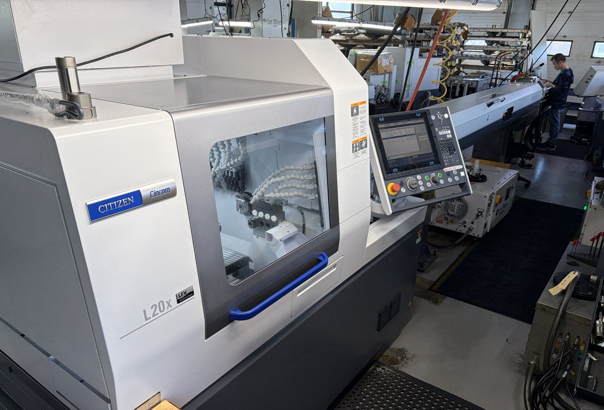 HighTechTurning's tweet image. 💥Power Up💥HTT is growing with new Citizens L32X &amp;amp; L20X Swiss Lathes, 2 of the world’s most advanced #CNCmachining centers delivering intricate geometries &amp;amp; tight tolerances for customers’ complex precision components. Learn more: hightechturning.com/capabilities/o…

#MedTech #manufacturing