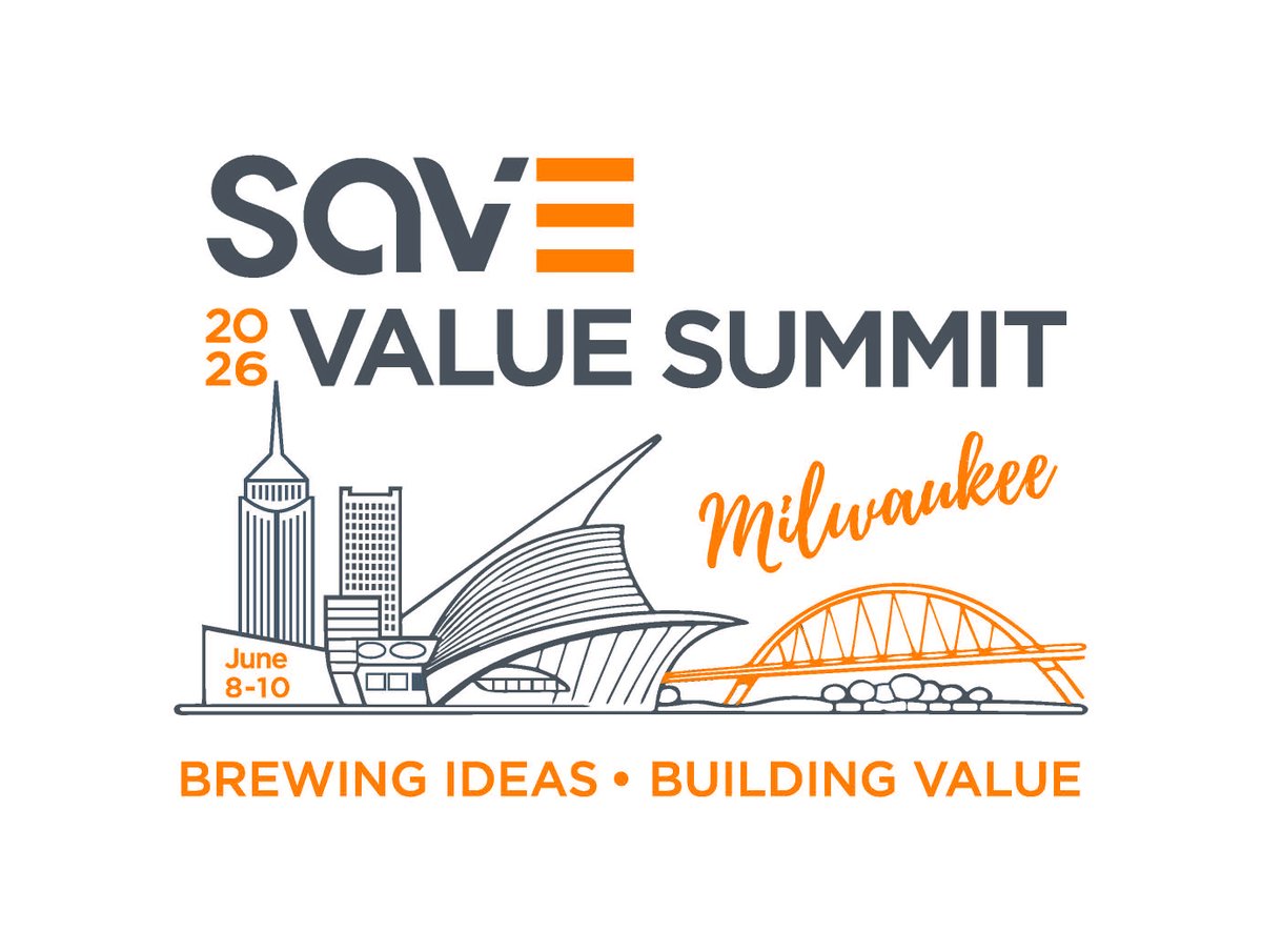 saveinter's tweet photo. CALL FOR PRESENTATIONS - SAVE invites you to share your VE successes &amp; stories by submitting a presentation for the 2026 Value Summit "Brewing Ideas, Building Value" June 8-10 in Milwaukee, WI. Submission deadline is January 30. Visit https://t.co/AVgj3i02el for details! https://t.co/fzVioKtsmI