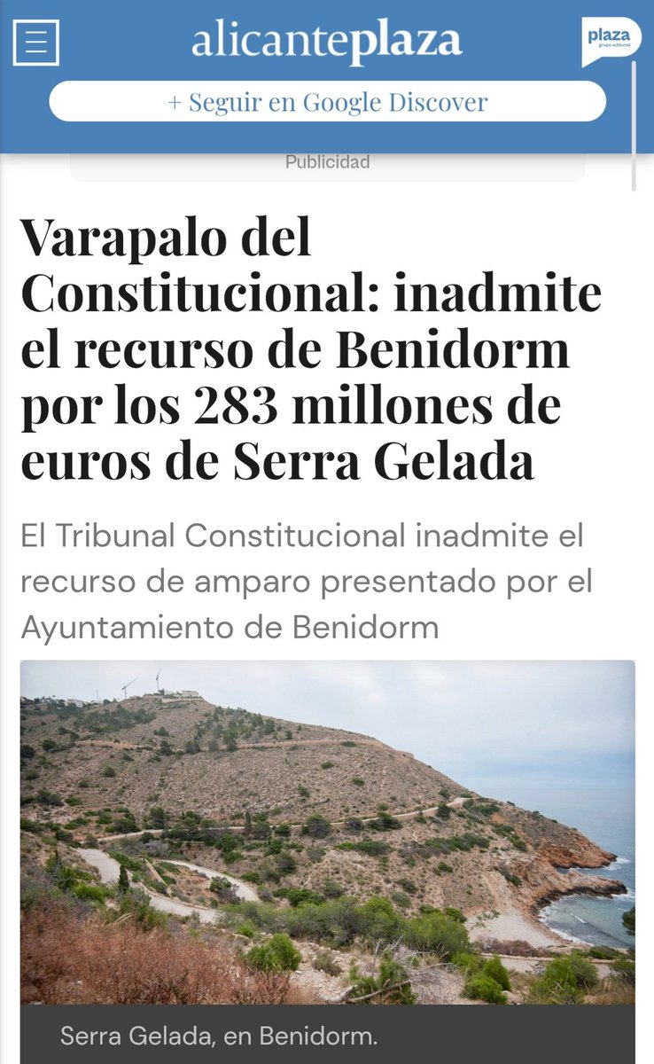 prostoll's tweet photo. ¿Vas a dejar que Antonio Pérez y el PP lleven a Benidorm a la quiebra?
-La peor sentencia por mala gestión de un municipio en la historia de España...
-Un agujero de 350 millones, casi 5.000 euros por vecino.
-Cada día crecen los intereses en 47.500 euros.
Benidorm no lo merece! https://t.co/RAjmWsMXAi