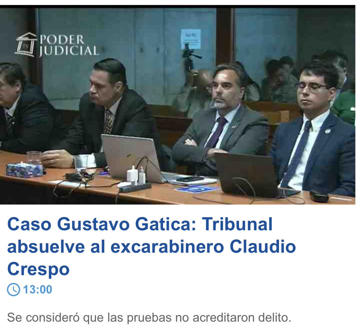 Qué alegría que se hizo justicia .

#ClaudioCrespoEsInocente