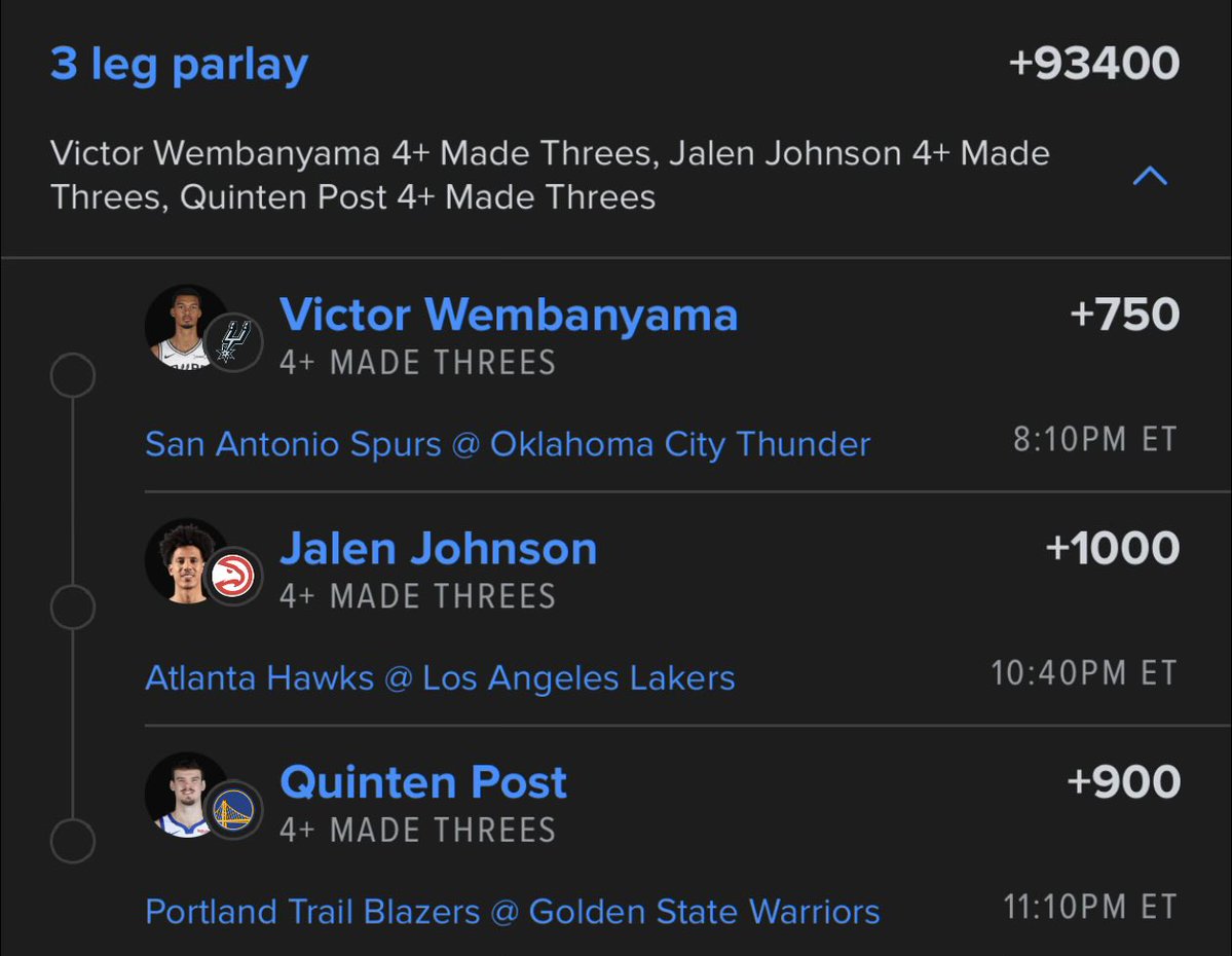 sharpboyjon's tweet image. 3’s