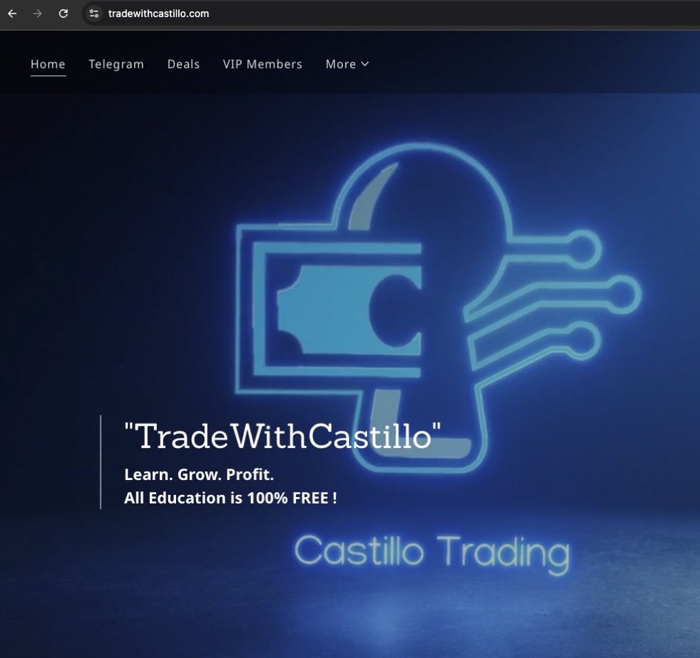 Just a friendly reminder all content, livestreams, analysis, trading setups, trade entries, account challenges and education is 100% free of charge! :)

TradeWithCastillo.com to gain access!