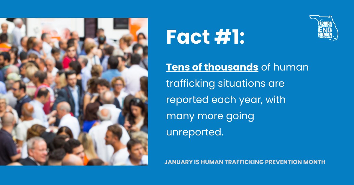 This month, during Human Trafficking Prevention Month, we’re laying out the facts on this rising crime.

In the U.S., tens of thousands of trafficking situations are reported each year, with many more going unreported.

Awareness is a critical first step.