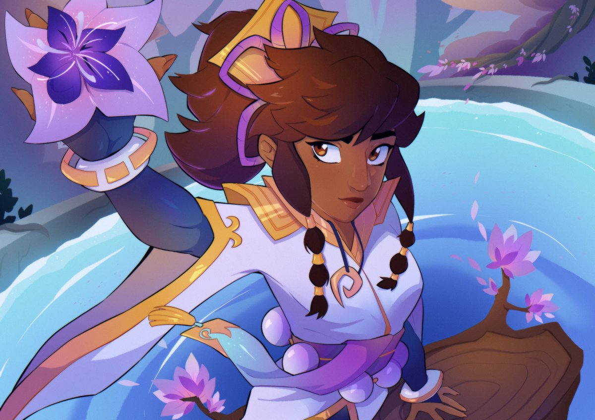 i had the opportunity to design a taliyah SB skin for <a href="/SkinematicVerse/">Between Realms: A League of Legends Zine 🌸😈</a>  💖 

i had sO much fun with this!

#BetweenRealmsArtist #LeagueOfLegends