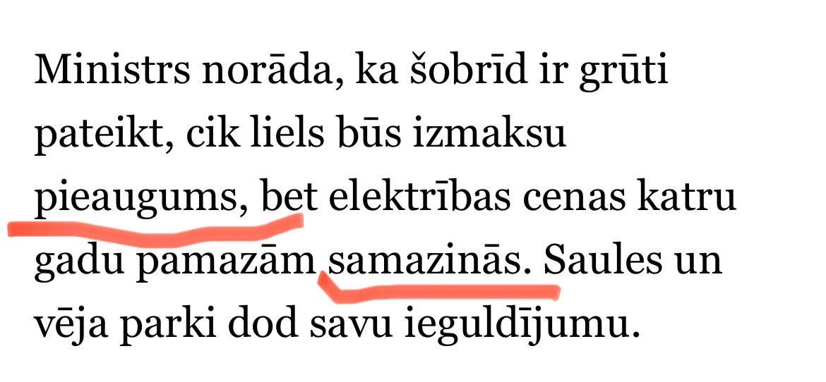 Klimaksa ministram kognitīvā disonanse. Nezin cik būs cenas pieaugums, jo cenas katru gadu samazinās. Kà tas, kas visu laiku samazinās, var pieaugt?