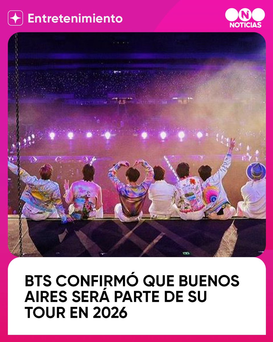 telefenoticias's tweet image. Después de una larga espera, la banda que conquista fans en todo el mundo anunció su BTS World Tour y ¡Argentina está en la lista! ✨ La cita será los días 23 y 24 de octubre en Buenos Aires.

Aunque todavía no confirmaron el lugar ni la venta de entradas, los fanáticos ya están…