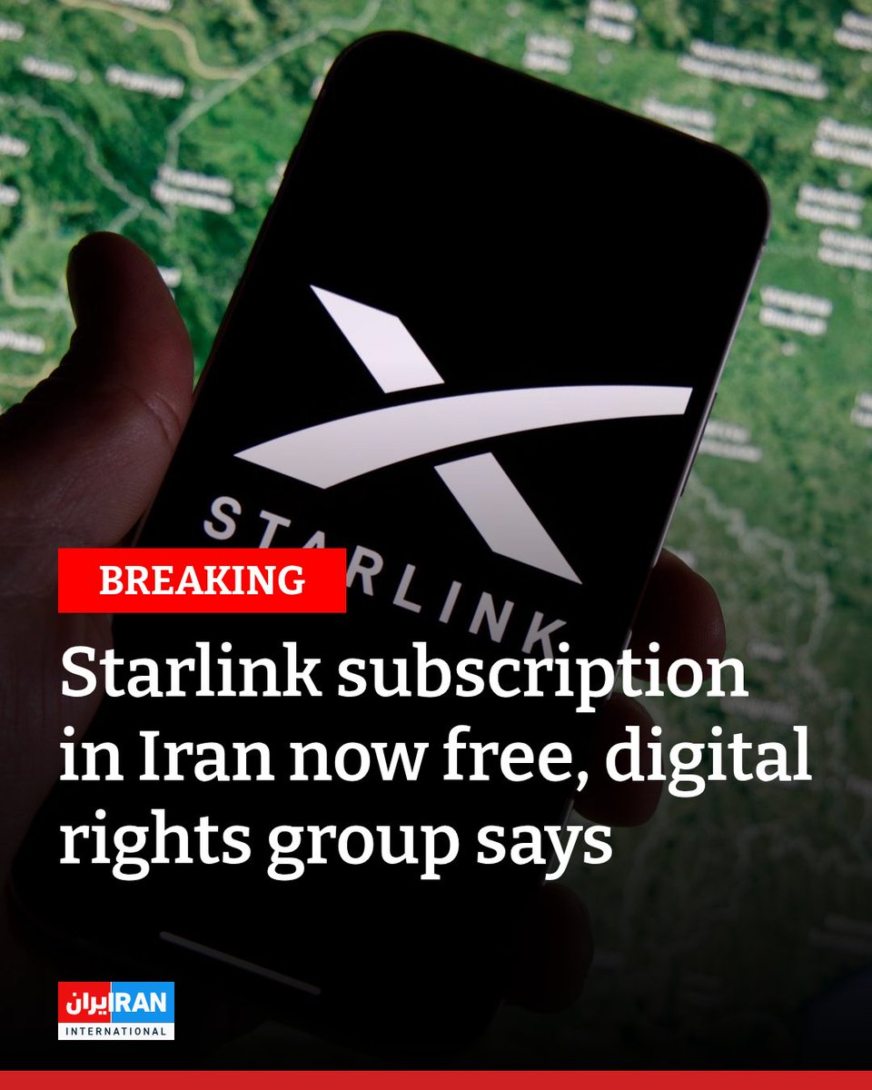 Digital rights group Filterban confirmed that Starlink subscription in Iran had become free, after <a href="/joinNASNET/">NasNet | استارلینک برای ایران</a> said the service’s subscription is now available at no cost following weeks of talks with Starlink and US officials, in a post on X. <a href="/elonmusk/">Elon Musk</a>