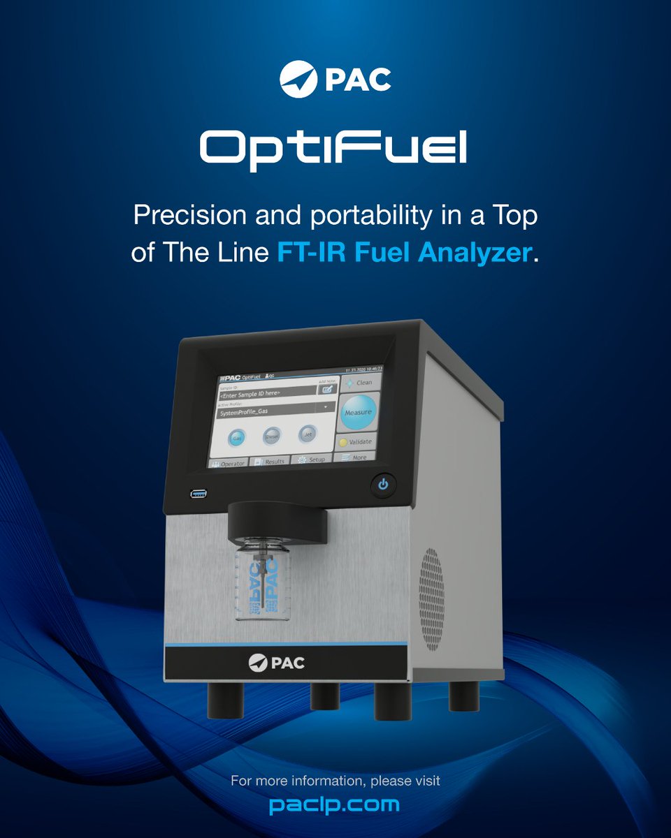 PACexpert's tweet photo. OptiFuel FT-IR Fuel Analyzer offers a simple, robust design, enabling the safe measurement of multiple analytes within a few minutes to fulfill the requirements of all laboratories.

Learn more: https://t.co/epzQ1DrWsF

#diesel #ftir #sustainability #efficiency #standards #ASTM https://t.co/zcoyv7klLf