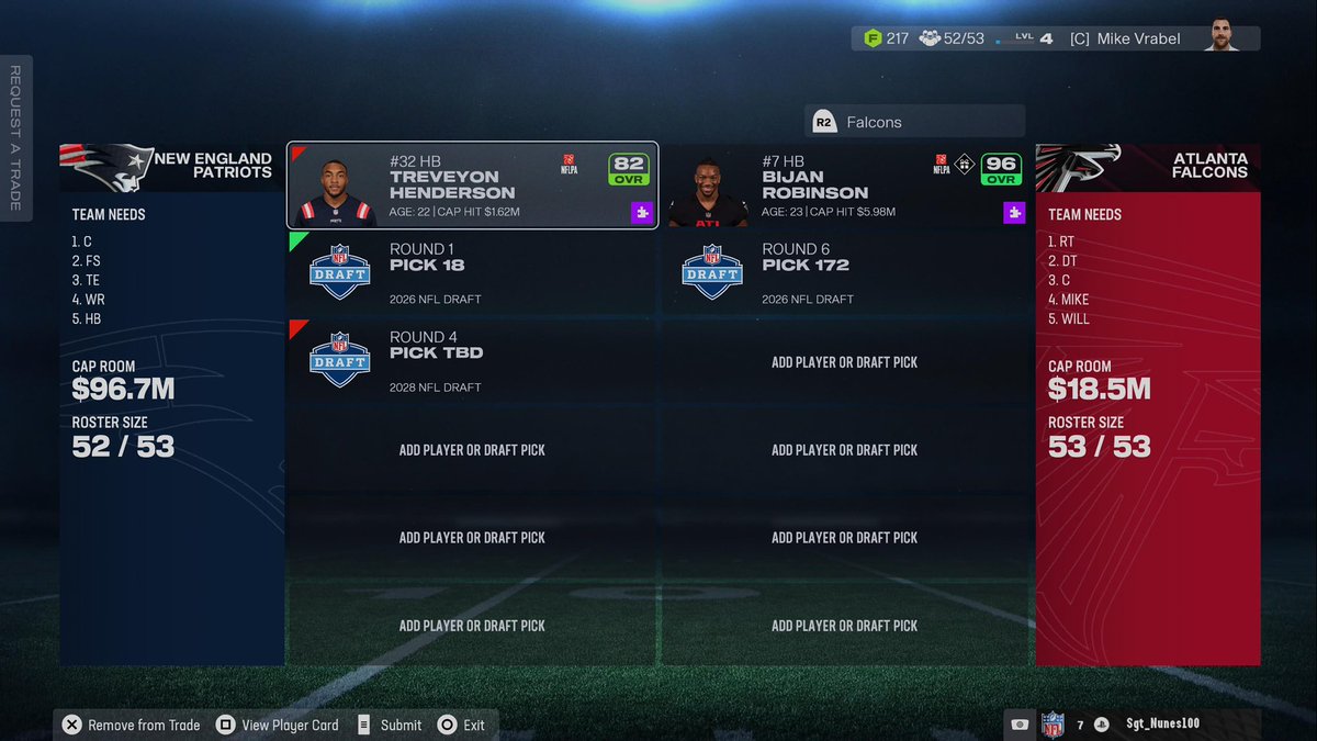 Botds_Redzone's tweet image. In what was the last deal prior to the deadline, the Pats and Falcons struck a deal to swap RB's inna deal that also saw a 1st leave NE. The falcons now have 3 1sts and 2nds. Needless to say, if they hit on those picks, they may be in the super bowl next season! 

Trade Grade: A