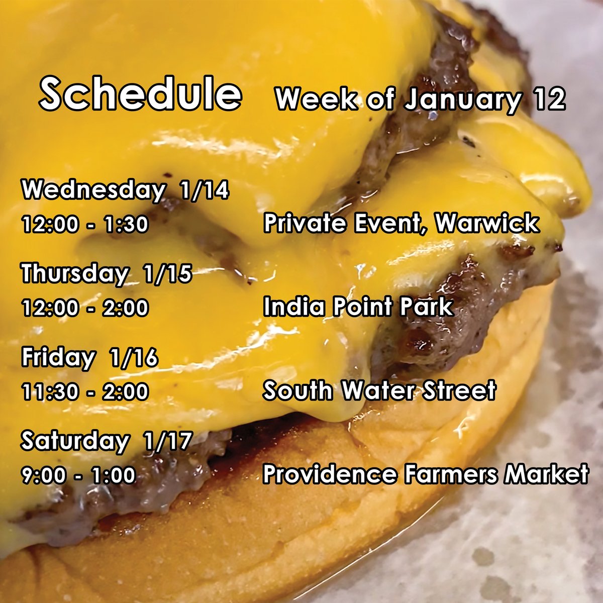 Our schedule for the week of January 12, 2026. tockify.com/rocket/monthly       
Order online: rocketstreetfood.square.site