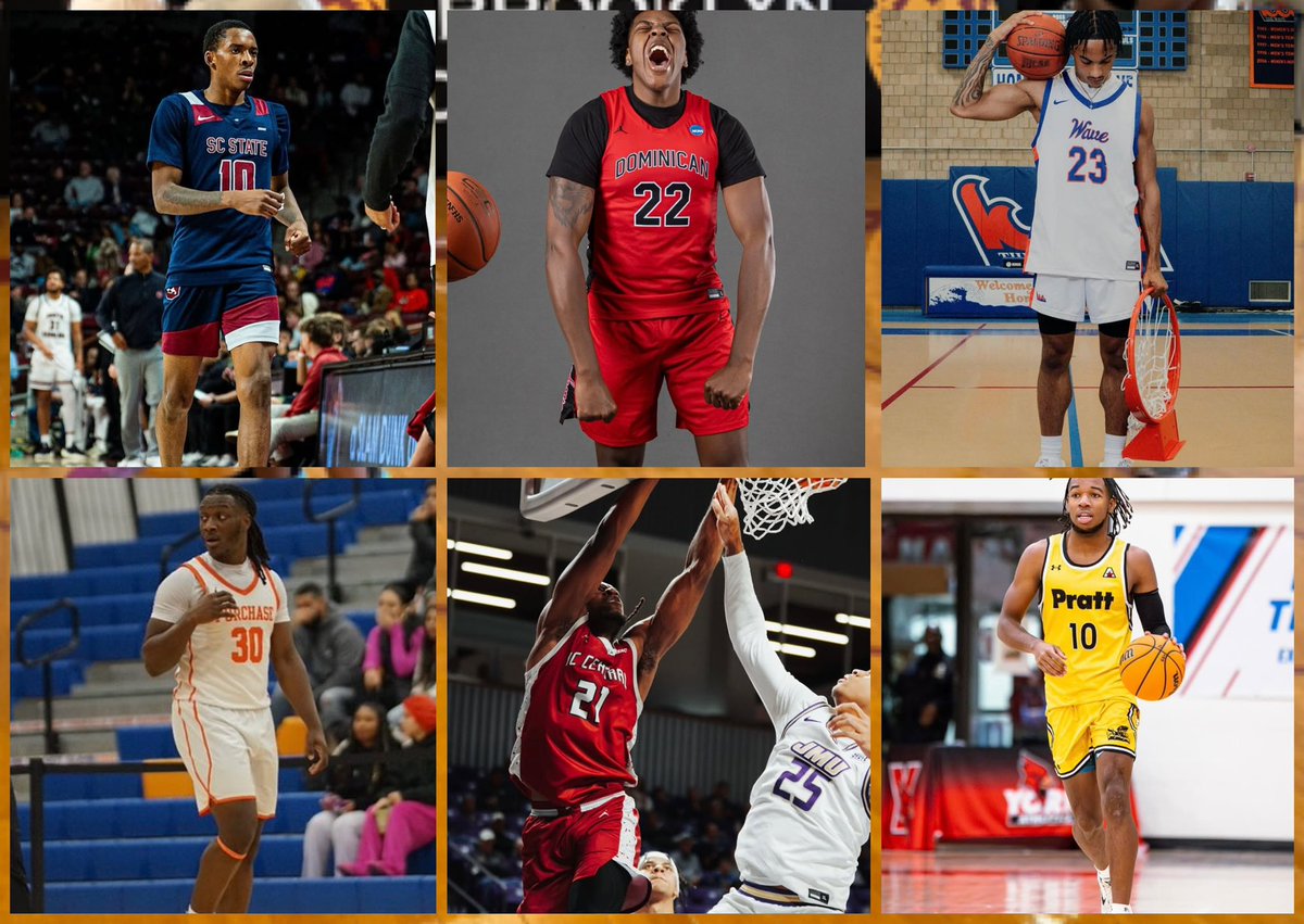 BKCollegiate_BB's tweet image. Our Brooklyn Collegiate Lions are THRIVING in college!!!

Pictured below 📸
- Jayden Johnson, SC State (last 5 games: 23ppg 5apg + two game winners)
- Tyler Edore, Dominican Univ (last game: 20p 17r)
- Milan Harricharan, Kingsborough CC (last game: 14p 5r)
- Trey Skeete, Purchase…