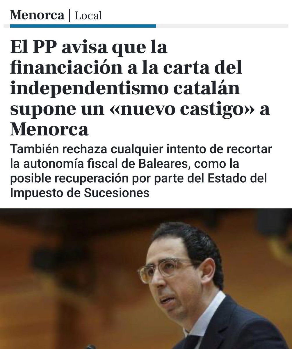 🔴Frente a un PSOE Menorca sumiso, el PP será la voz que defenderá siempre los intereses de los menorquines. 

Quieren vender el nuevo modelo de financiacion como una oportunidad, cuando saben perfectamente que supone un nuevo castigo para Menorca.

🗞️ menorca.info/menorca/local/…