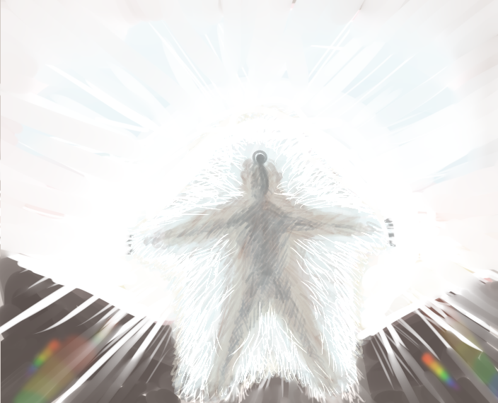 >ふわふわ雪男オ君が逆光で体のシルエットが浮かび上がるのが見たい

こういうことでしょうか 