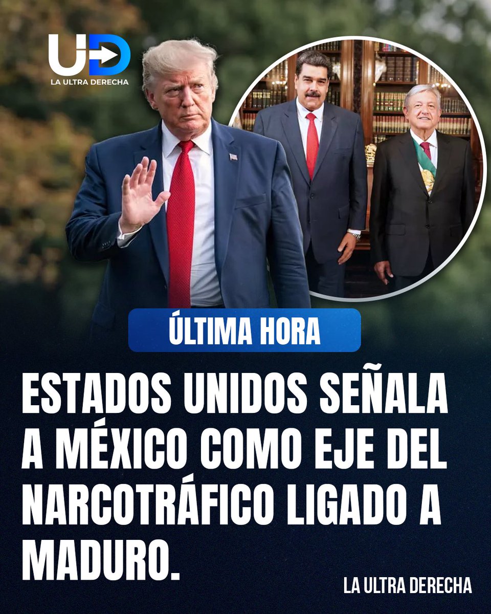 LUltraDerecha's tweet image. 🇺🇸|🇲🇽¡URGENTE! Una acusación del Departamento de Justicia de Estados Unidos coloca a México y a los cárteles de Sinaloa y Los Zetas como piezas clave en la red de cocaína atribuida a @NicolasMaduro. El documento lo menciona 19 veces, más que a Colombia. 

Según la investigación…