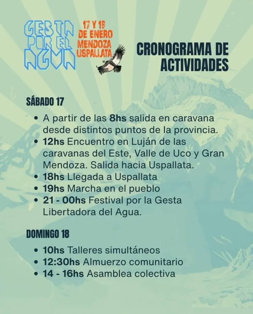 Ningún canal de TV te lo va a mostrar porque están comprados, pero #Mendoza no duerme, lucha por el Agua💧 

💧 el agua que tomamos
🥬 los alimentos que comemos
🌄 los paisajes que amamos
👶 la salud de las próximas generaciones

EL AGUA DE MENDOZA NO SE NEGOCIA 🫶🏼

📢 Compartí.