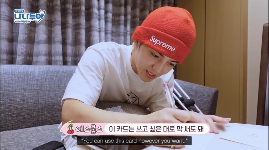 jeonghannisms's tweet image. i genuinely still think that seungcheol giving seventeen free access to his card for nana tour so they can use it whenever they need to but then stopping international payments 3 days later because they were using it for everything is the funniest thing to ever happen