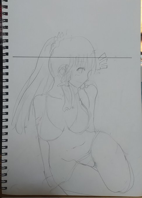 合同祭事に持っていく色紙のラフ。 少し描いてみて余裕があったらみんな描きたいな。 だーれだ!