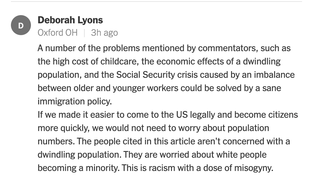 When you remember that ALL pre-Trump immigration policy had one goal-- and that goal was to make the native white population the minority, because to *not* want that makes you racist.