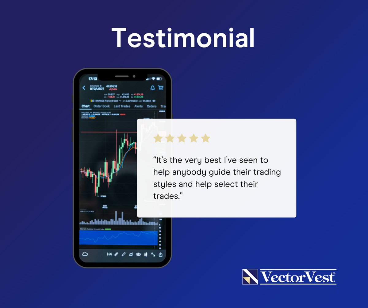 VectorVest's tweet image. Trusted by investors looking for clarity and confidence in their trading decisions.

#VectorVest #InvestorFeedback #TradingTools #RealResults