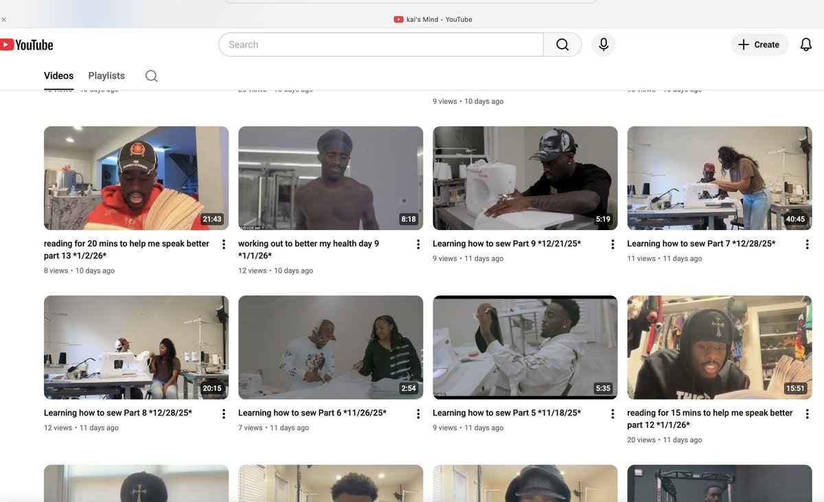 FearedBuck's tweet image. Kai Cenat is fully committed to his pivot into fashion. He created a YouTube channel that shows him learning how to sew, read, and work out