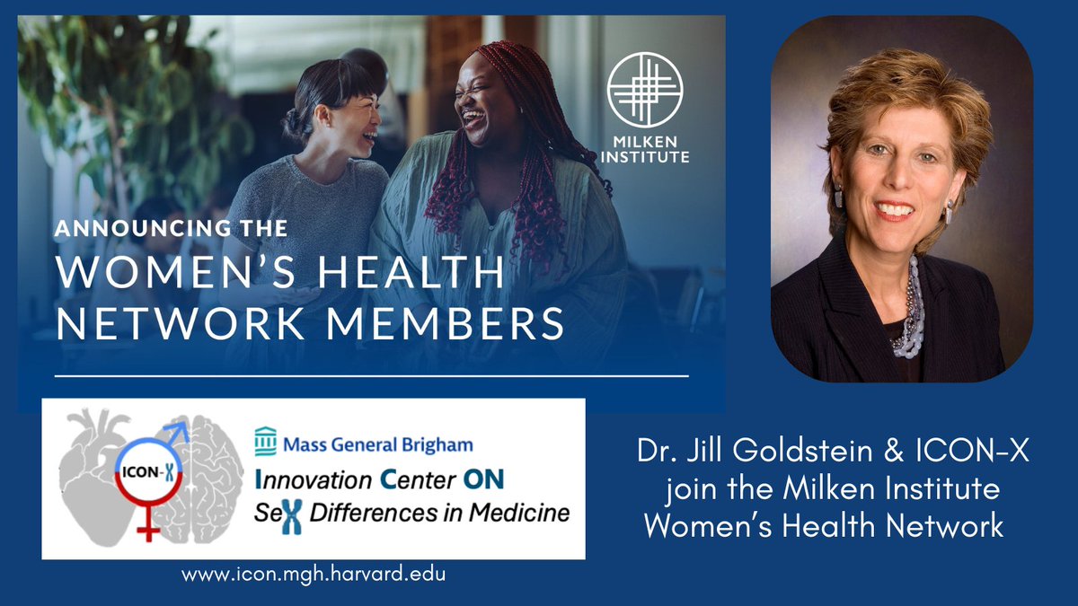 ICON__X's tweet photo. 📢BIG NEWS from #JPM2026 @JillMGoldstein &amp; @ICON__X  at @MassGenBrigham are joining the @MilkenInstitute #WomensHealth #Network! Chaired by @DrBiden, this network is breaking silos to fund the future of Women's Health♀️🧬
#PrecisionMedicine #SexDifferences #Research #Innovation https://t.co/L5HH0Fr7PY