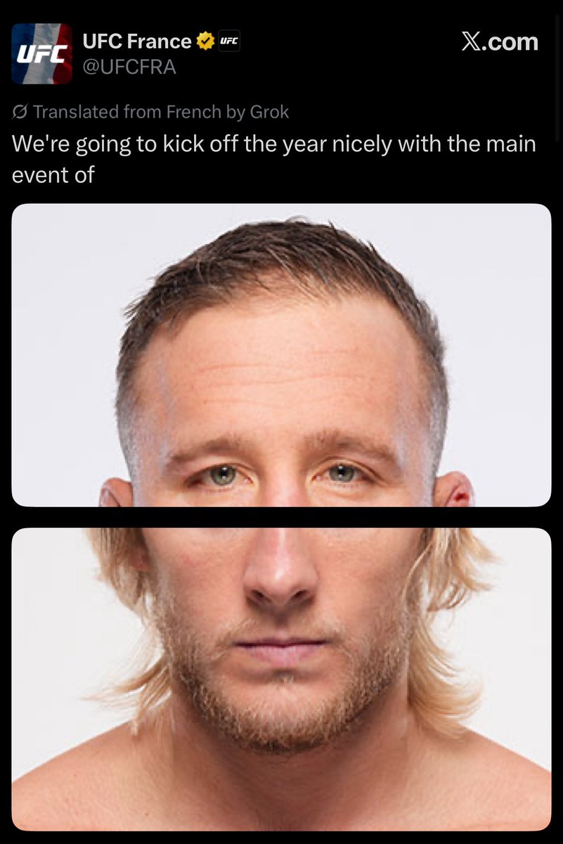 BenTheBaneDavis's tweet image. The UFC France account is on crack 😭