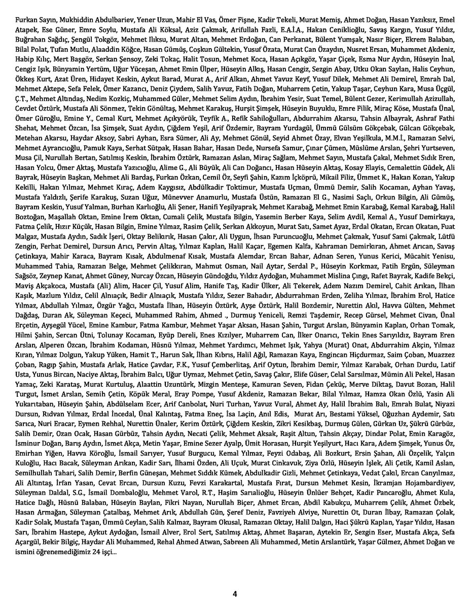 2025 yılında hayatını kaybeden 2105 işçinin isimleri..