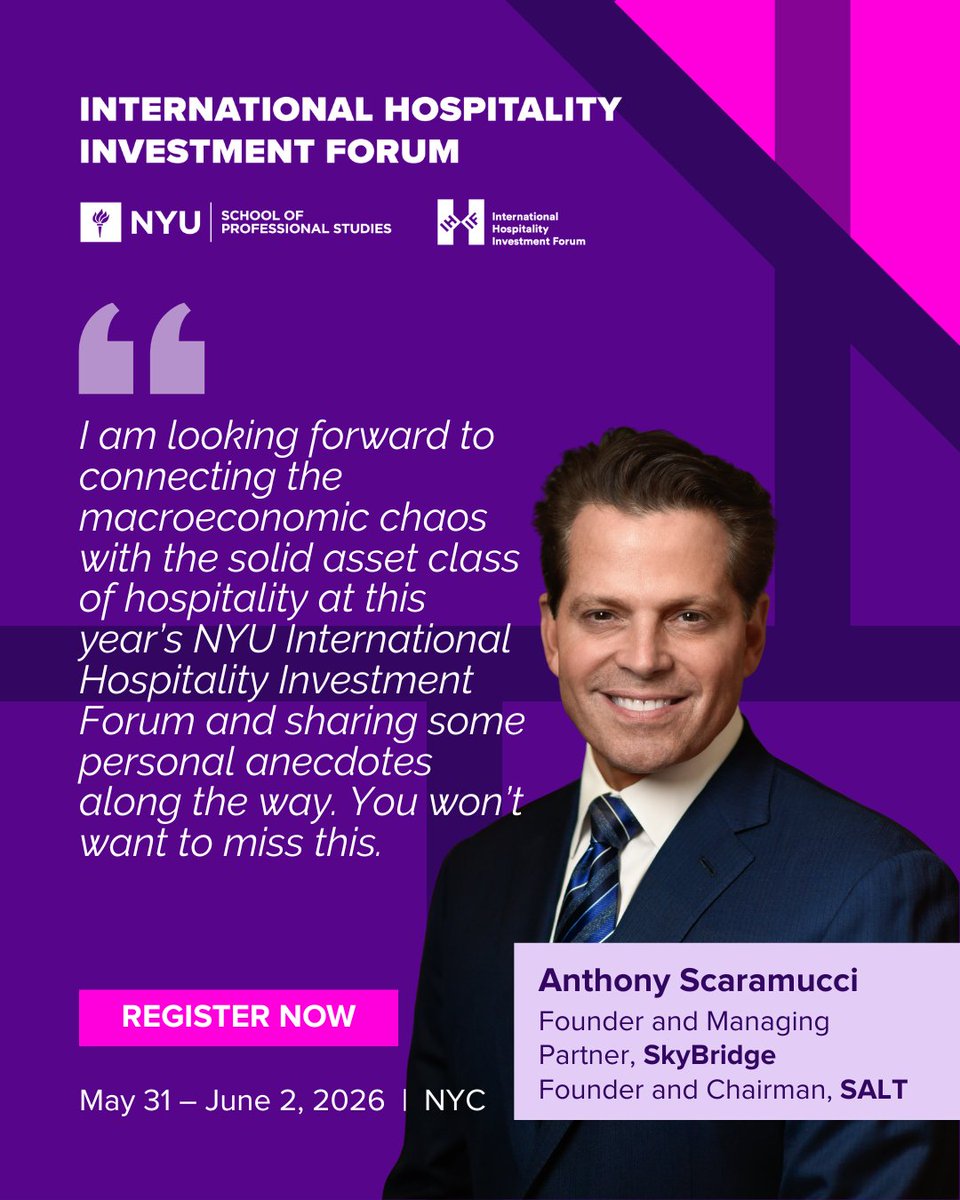 NYU International Hospitality Investment Forum tweet media