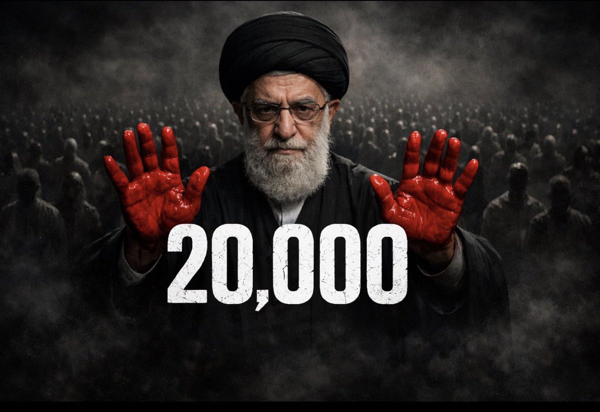 Jhonffonseca's tweet image. 🚨🇮🇷¡Escalofriante y devastador!

Fuentes directas del interior de Irán confirman una masacre sin precedentes: al menos 20.000 personas asesinadas por la brutal represión del régimen contra las protestas pacíficas.