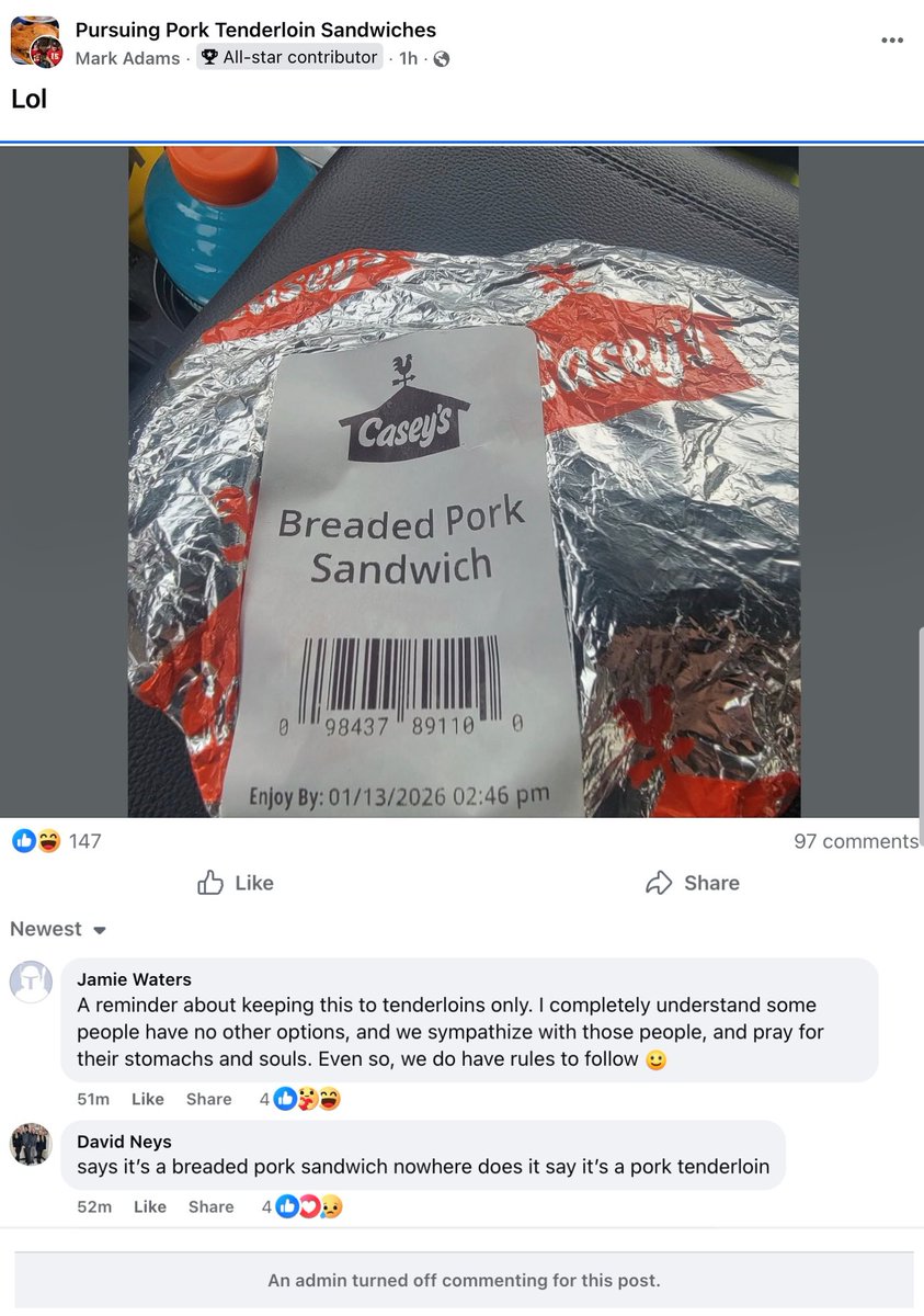 living for the drama in the pursing pork tenderloin sandwiches facebook group
