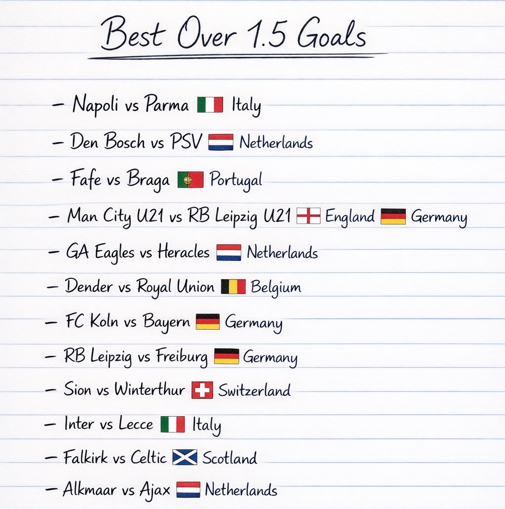 Over 1.5 Goals Tomorrow - RT ⚽️🏆