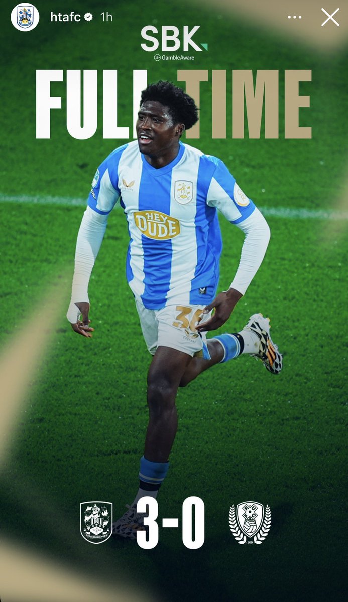 Plenty of positive tonight;
3 goals
Clean sheet
Minutes for McGuane, Alves and Miller
Progress into next round
Hitting the crossbar at half time!!
 #htafc