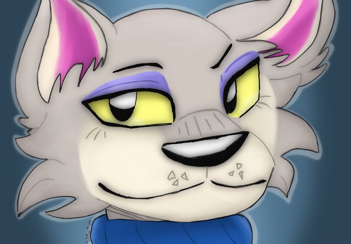 Samumuh_'s tweet image. Fang sketch,, my husband.. #animalcrossing #furryart
