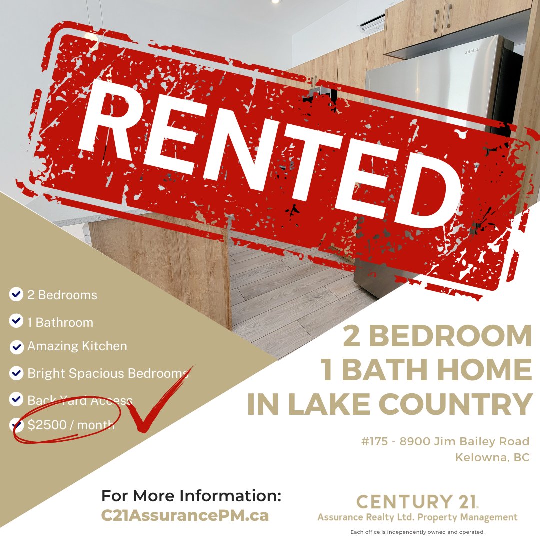 Consistent Tenancy. Intelligent Ownership.
Vacancy should never be part of the plan.
At Century 21 Assurance, we manage rental properties with purpose. Our proactive, results-driven approach keeps your investment occupied, protected, and performing at its best.