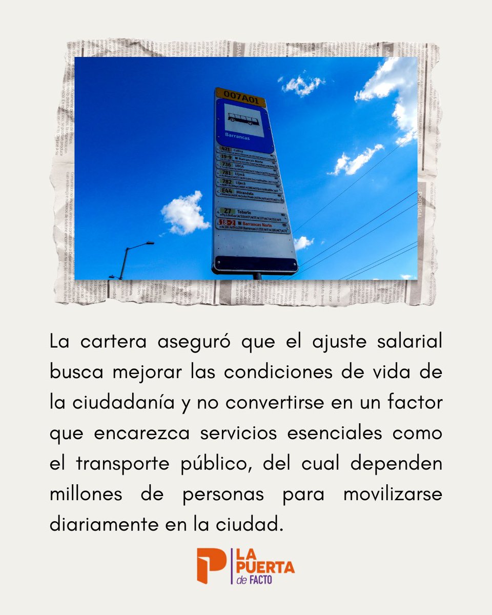 El aumento del salario mínimo no puede ser la excusa para subir el pasaje. MinTransporte insiste: la movilidad digna también es justicia social. 🚍✊🏾

#TransMilenio #MovilidadDigna #SalarioMínimo #Bogota