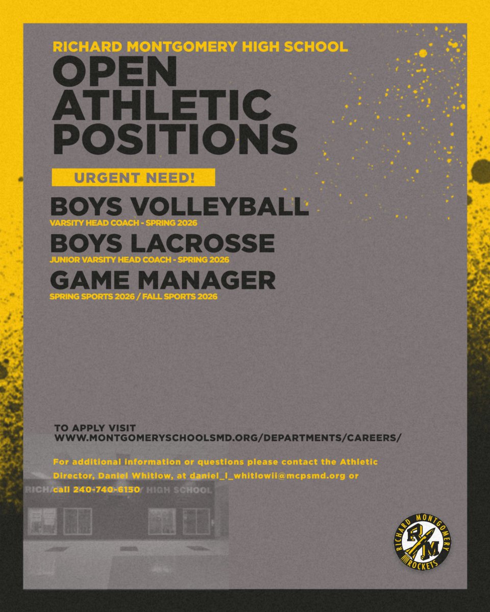 RocketsSportsRM's tweet photo. Are you ready to make a real impact? RM Athletics is on the hunt for our next great Coach! 🚀 https://t.co/h0bkKLymVT